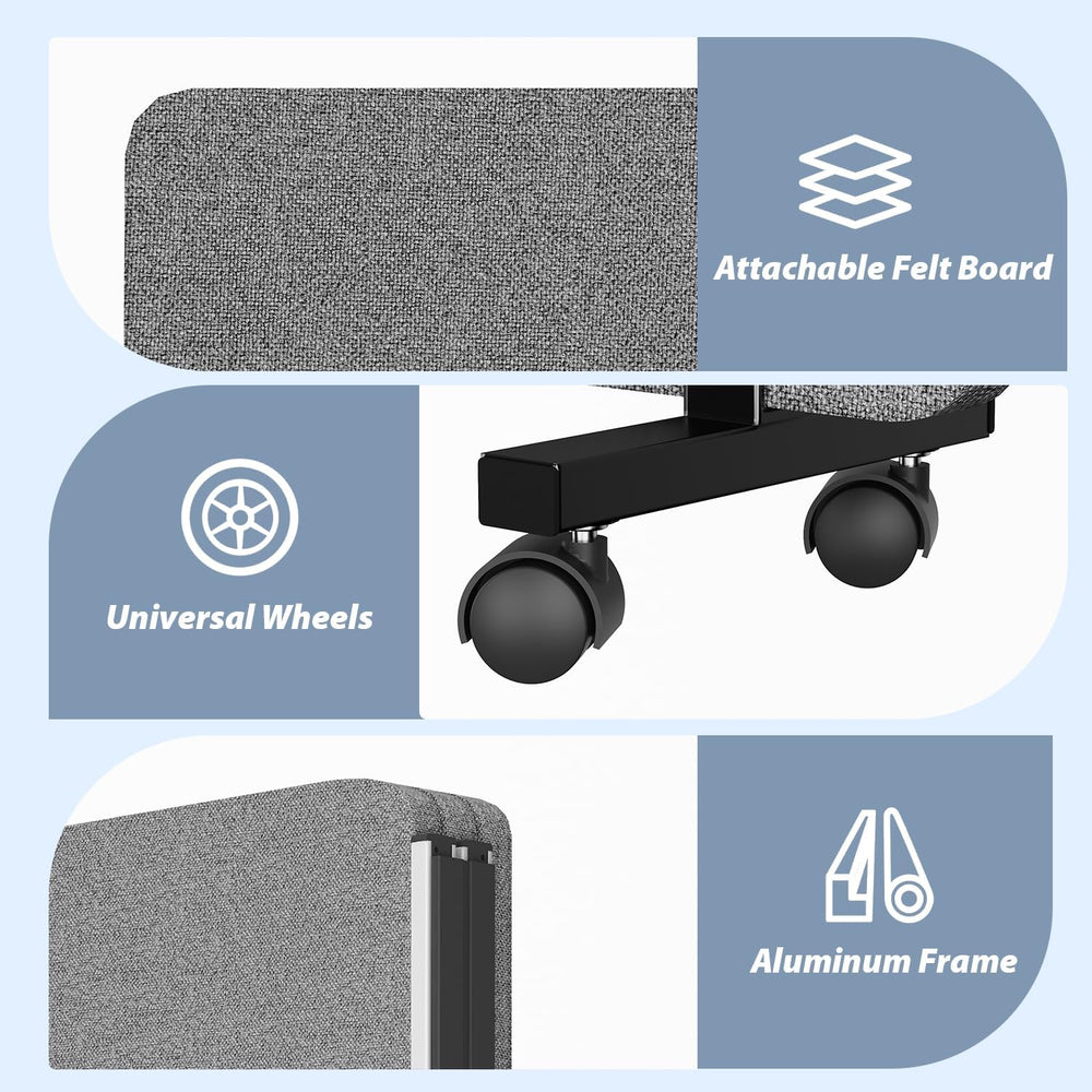 Room Divider Privacy Panel, 3 Panel Acoustic Wall Partition,Sound Dampening
