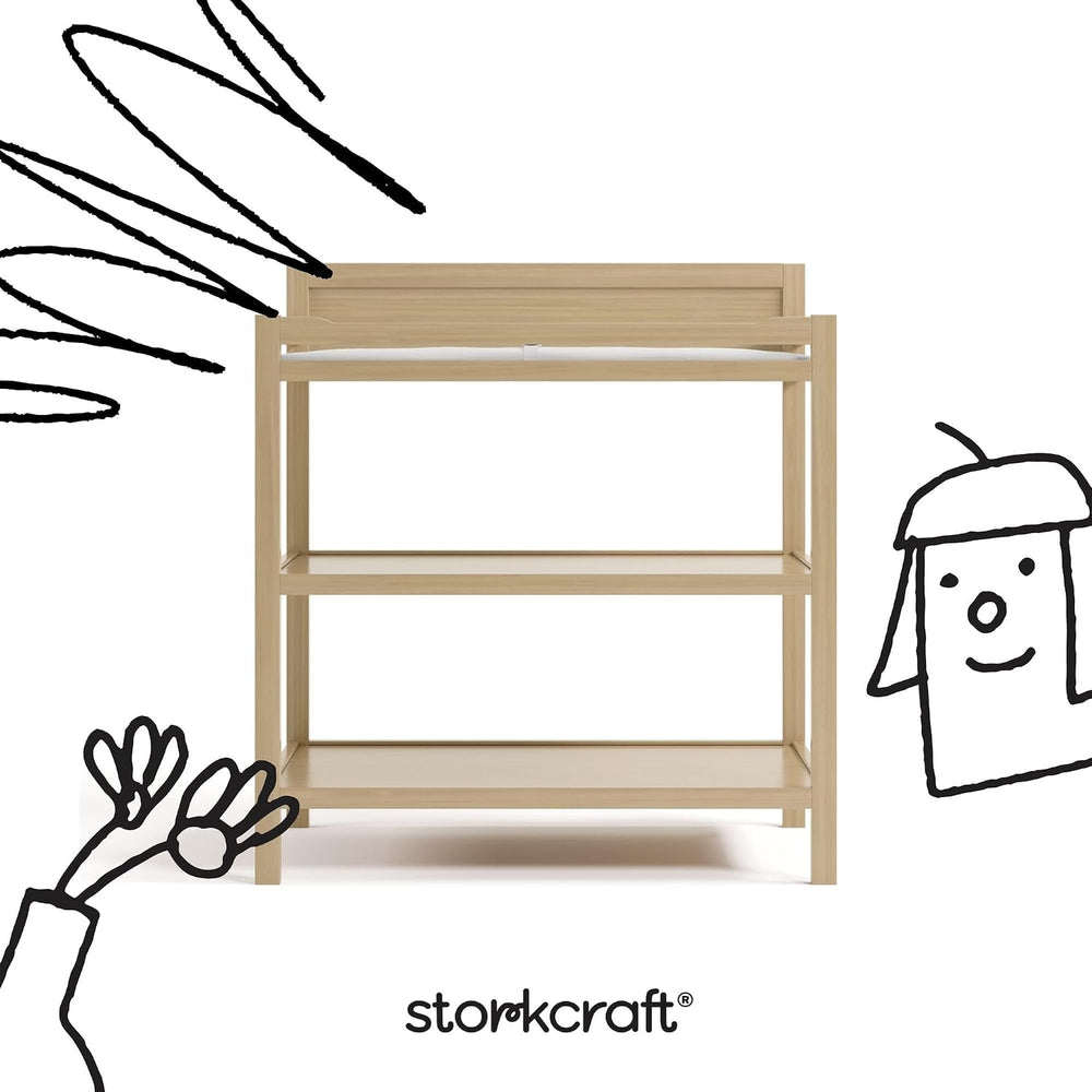 Storkcraft Alpine Changing Table (Driftwood) - Includes Water Resistant Chang...