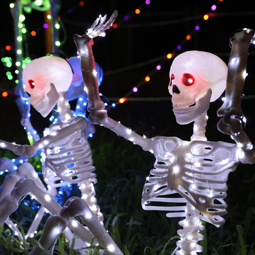 Halloween Decorations Outdoor Skeletons Set - 2 Pack 36" (90cm) Light Up...