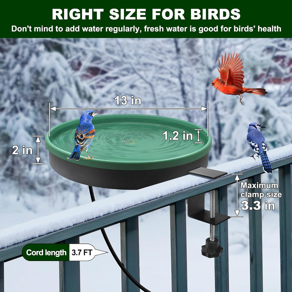 Heated Bird Bath, 3 Easy Ways to Mount Heavy Duty Metal Pedestal Detachable B...