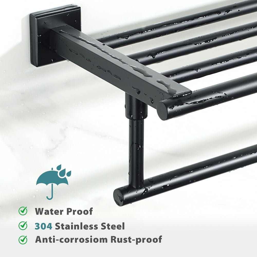 Alise Towel Racks for Bathroom Wall Mount 16 Inch,Matte Black
