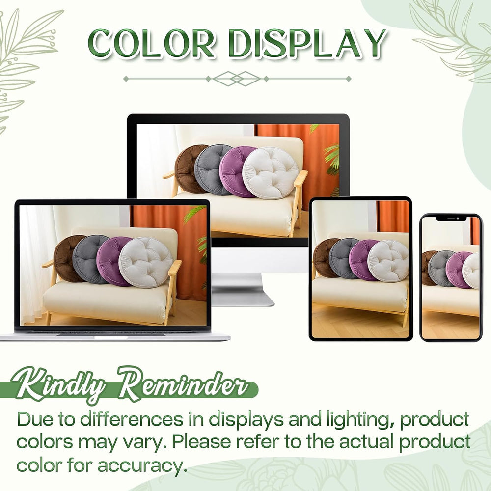 1 MIDDLE ONE Floor Pillow Set of 2, Memory Foam Meditation Cushion, Floor Cus...