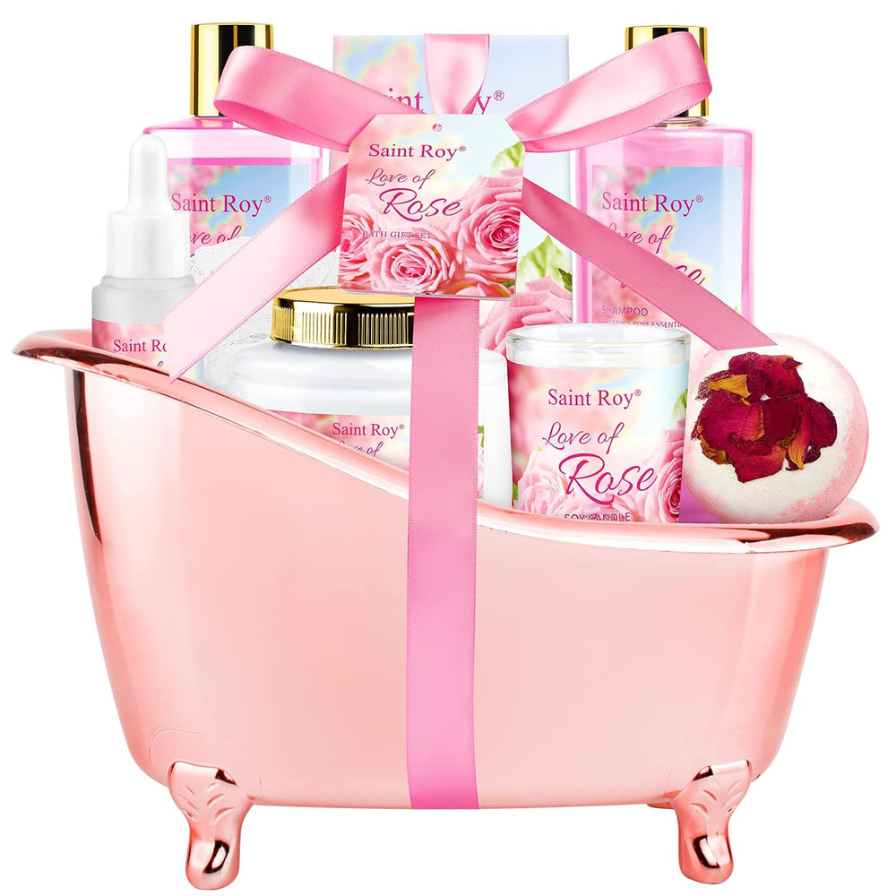 Spa Gifts for Women Rose Spa Gifts Bath and Body Gift Basket Set Care Kit