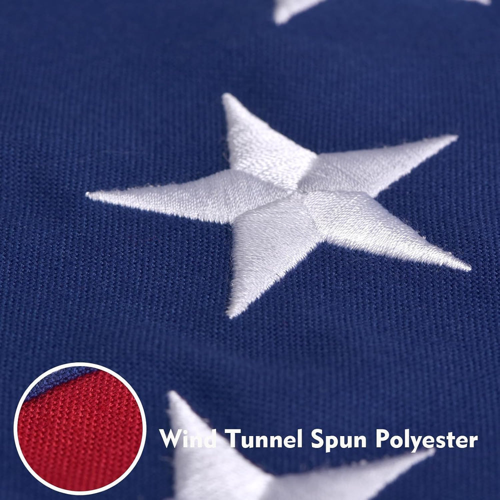 American Flags for Outside 6x10, HeavyDuty Spun Polyester American Flag for H...