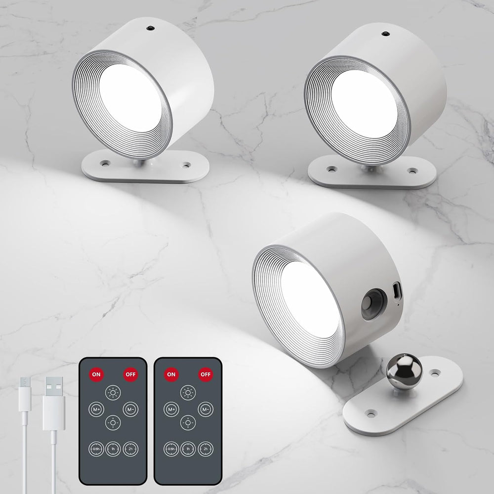 AKSDA Rechargeable Wall Sconce with Remote, Magnetic Wall Light for Bedside