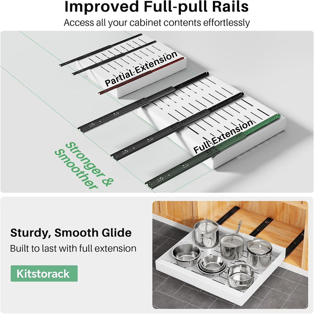 Kitstorack Pull out Cabinet Organizer, Expandable(12"-20") Heavy Du...