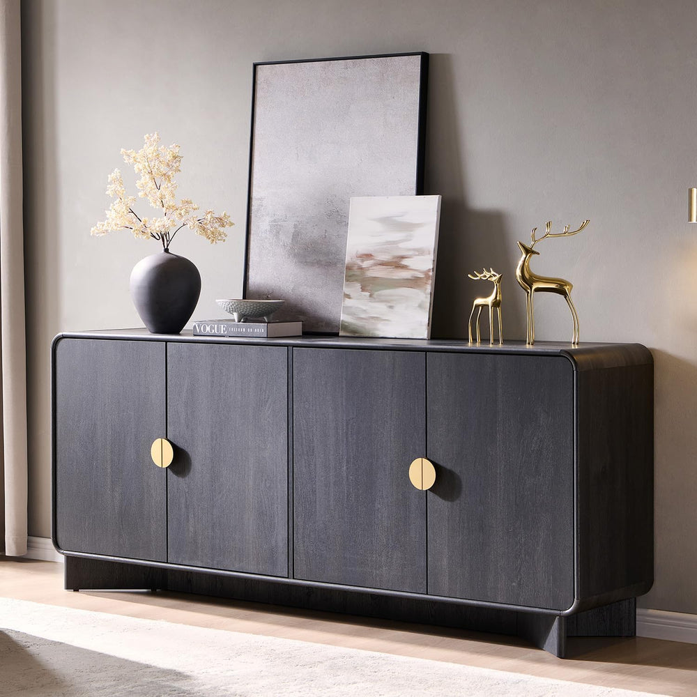 IFGET Modern Buffet Cabinet with Storage, 70" Sideboard Cabinet, Dark Grey