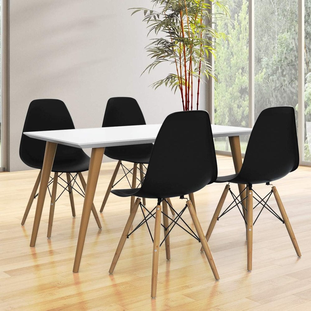 GIANTEX Dining Chairs Set of 2 Black, Pre Assembled Dining Room Chairs