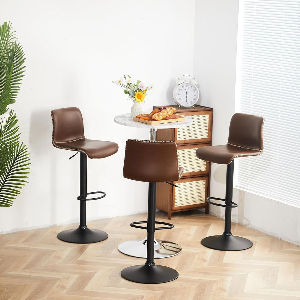 HeuGah Adjustable Bar Stools Set of 3, Swivel Counter Height Bar Chairs