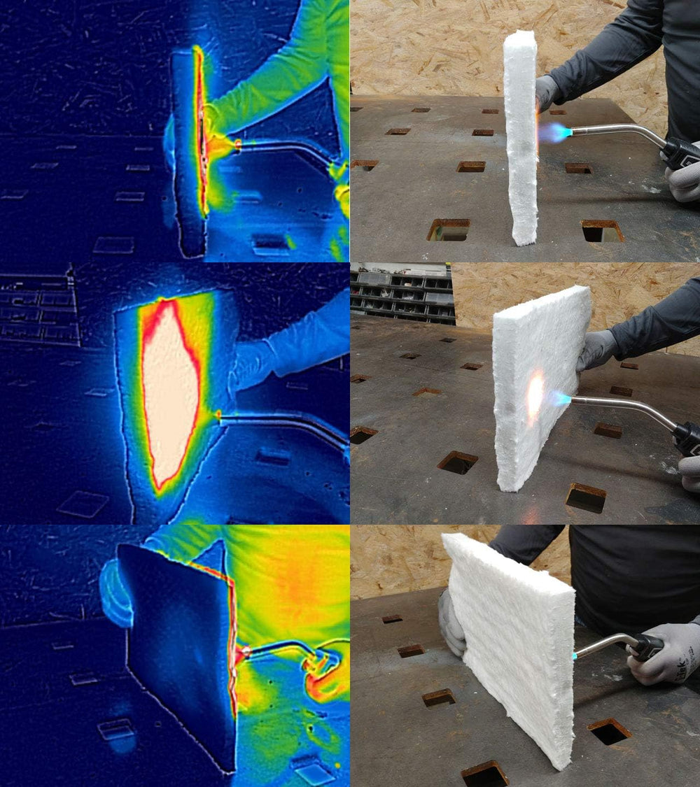 Ceramic Fiber Insulation, 1" Thick x 16" x 48", 2400F Fireproo...