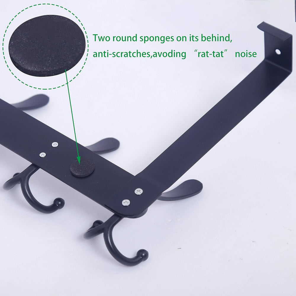 WEBI Over The Door Hook Door Hanger Hook Rack with 5 Tri Hooks for Hanging Co...