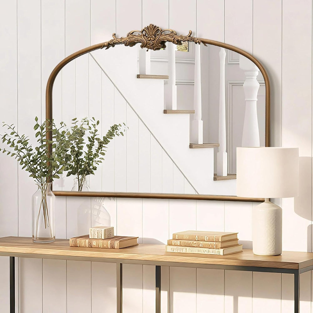 Besdomus Antique Gold Wall Mirror: 32"x24" French Brass Decorative ...