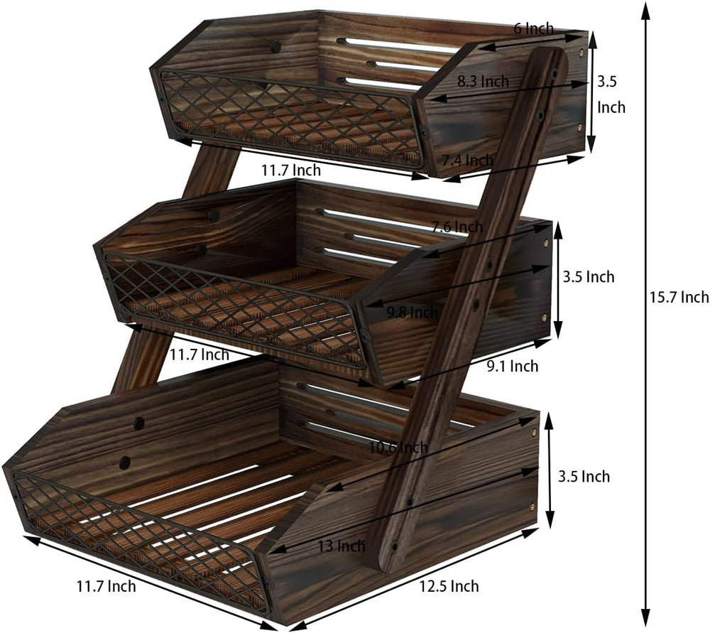 Dorhors Fruit Basket for Kitchen Counter Organizer,Fruit Bowl Stand Storage