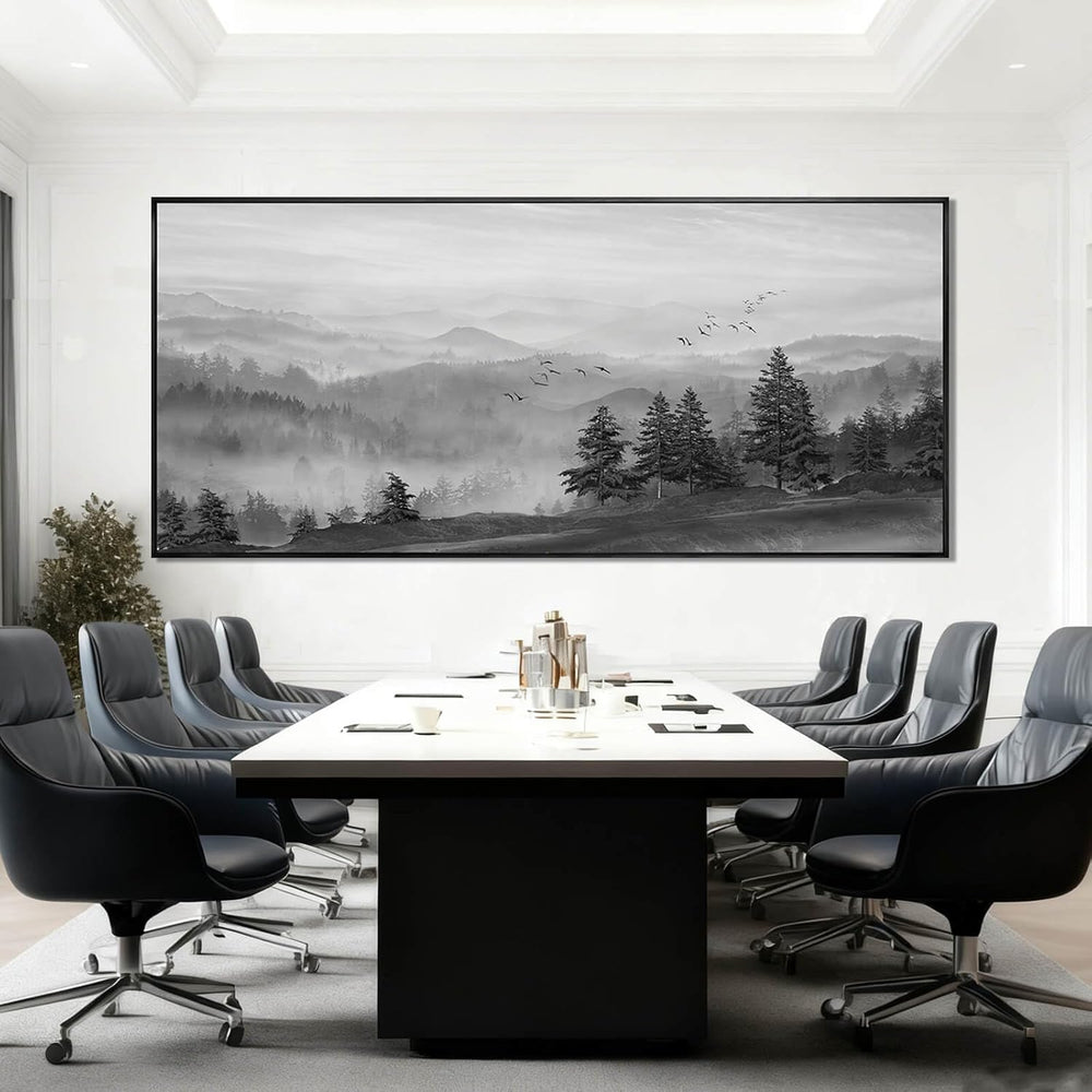 Kureful Tree Wood Wall Decor Mountain Large Wall Art Black Photo Prints 32&qu...