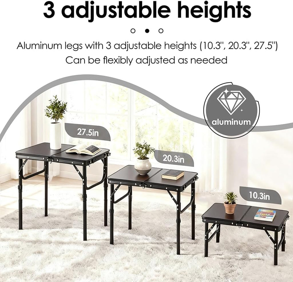 Folding TV Trays Foldable Dinner Tray Food Snack Eating Couch Side Table