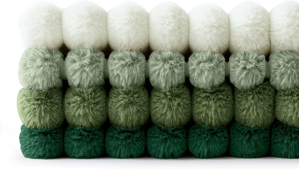 MIULEE Faux Fur Plush Decorative Throw Pillow Covers 20x20, Green