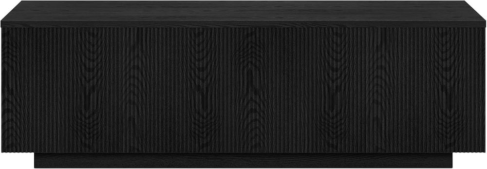 Henn&Hart 48" Modern Fluted Coffee Table, Natural Black