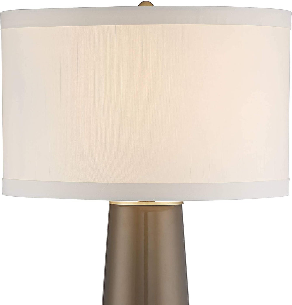 Possini Euro Design Karen 36" Large Table Lamp Dark Gold Glass Modern
