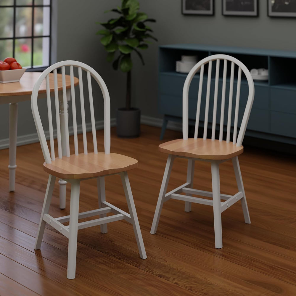 Winsome Windsor 2-Piece Chair Set, Natural/White
