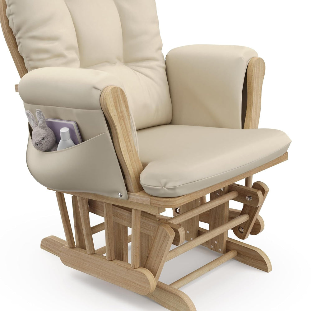 Storkcraft Premium Hoop Glider & Ottoman, Natural/Beige