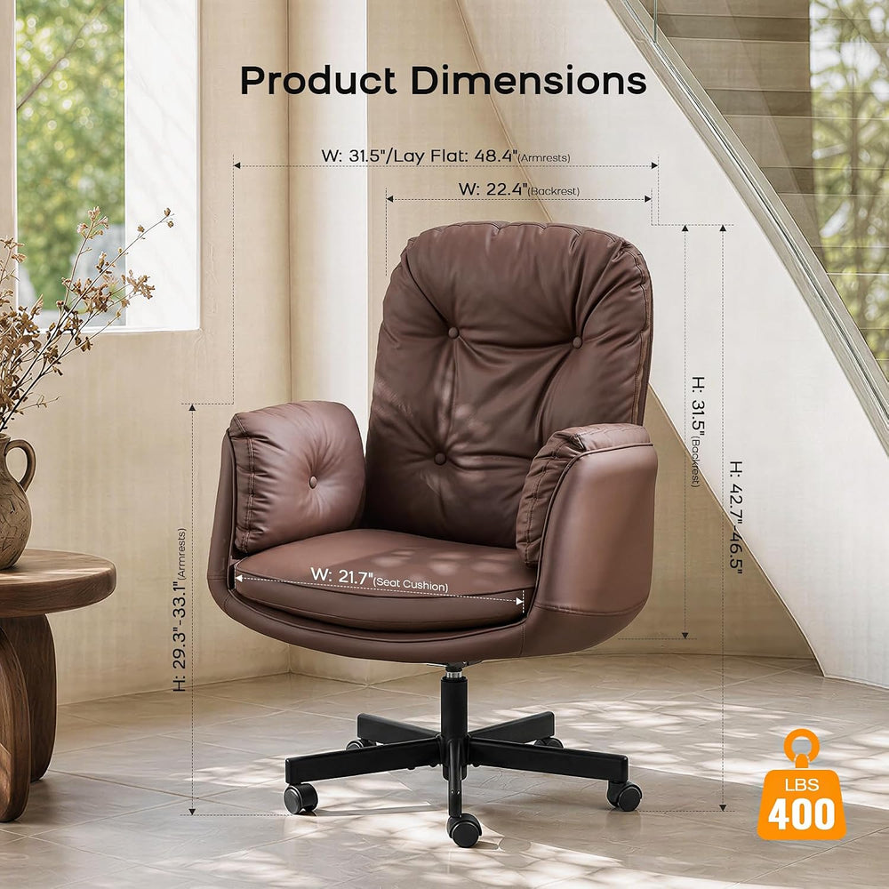 amseatec Big&Tall Office Chair,High Back Criss Cross Chair,5-Gear Armrests