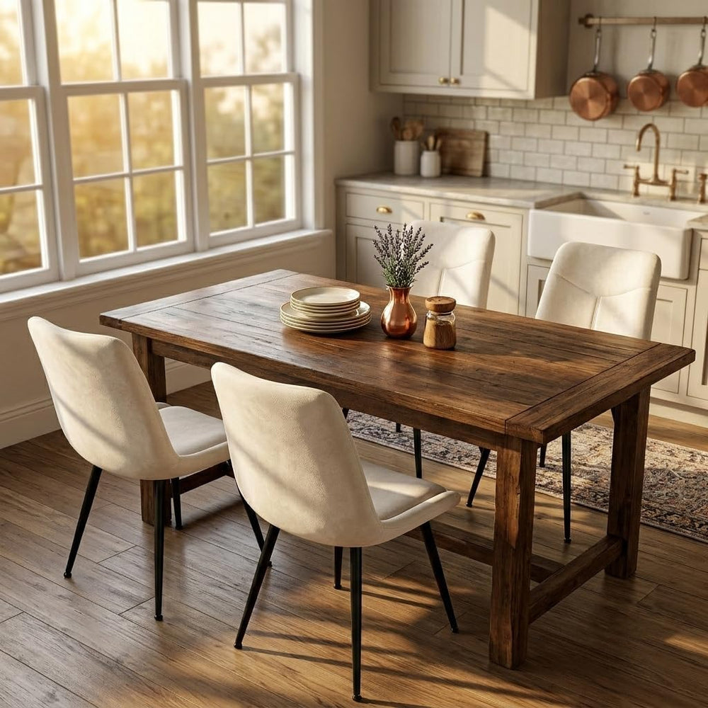 Garvee Upholstered Dining Chairs Set of 4, Chenille Dining Room Chairs