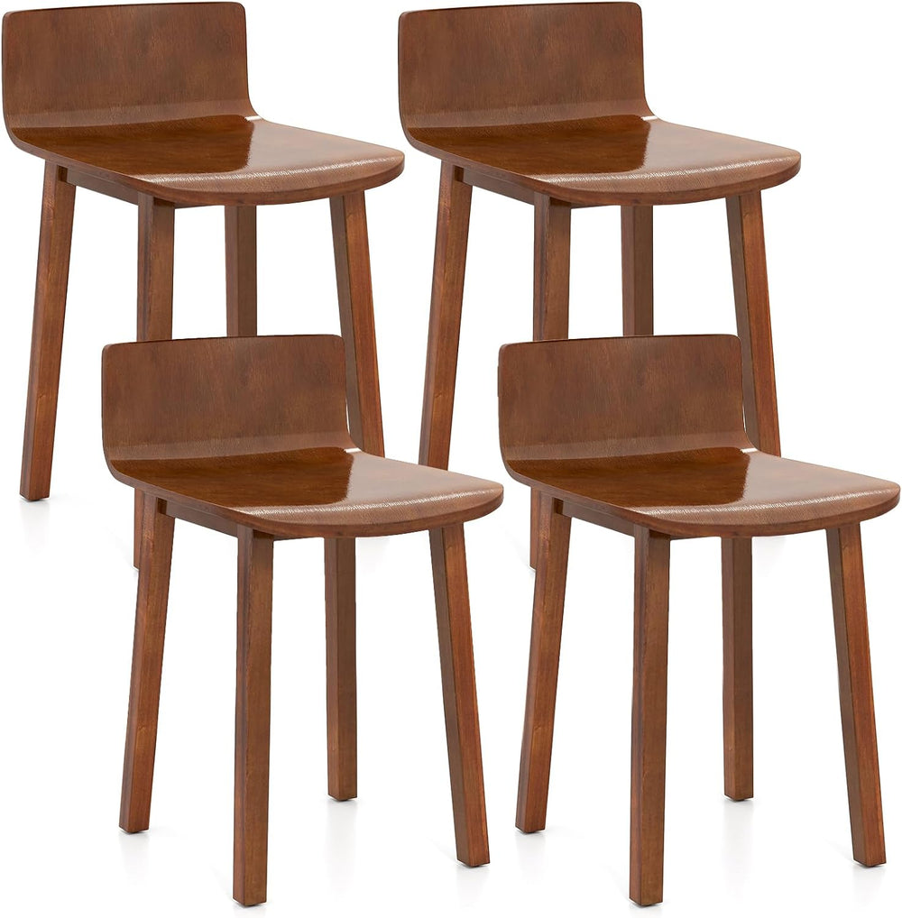 GOFLAME Wooden Dining Chairs Set of 4, Farmhouse Kitchen Chairs with Low Back...