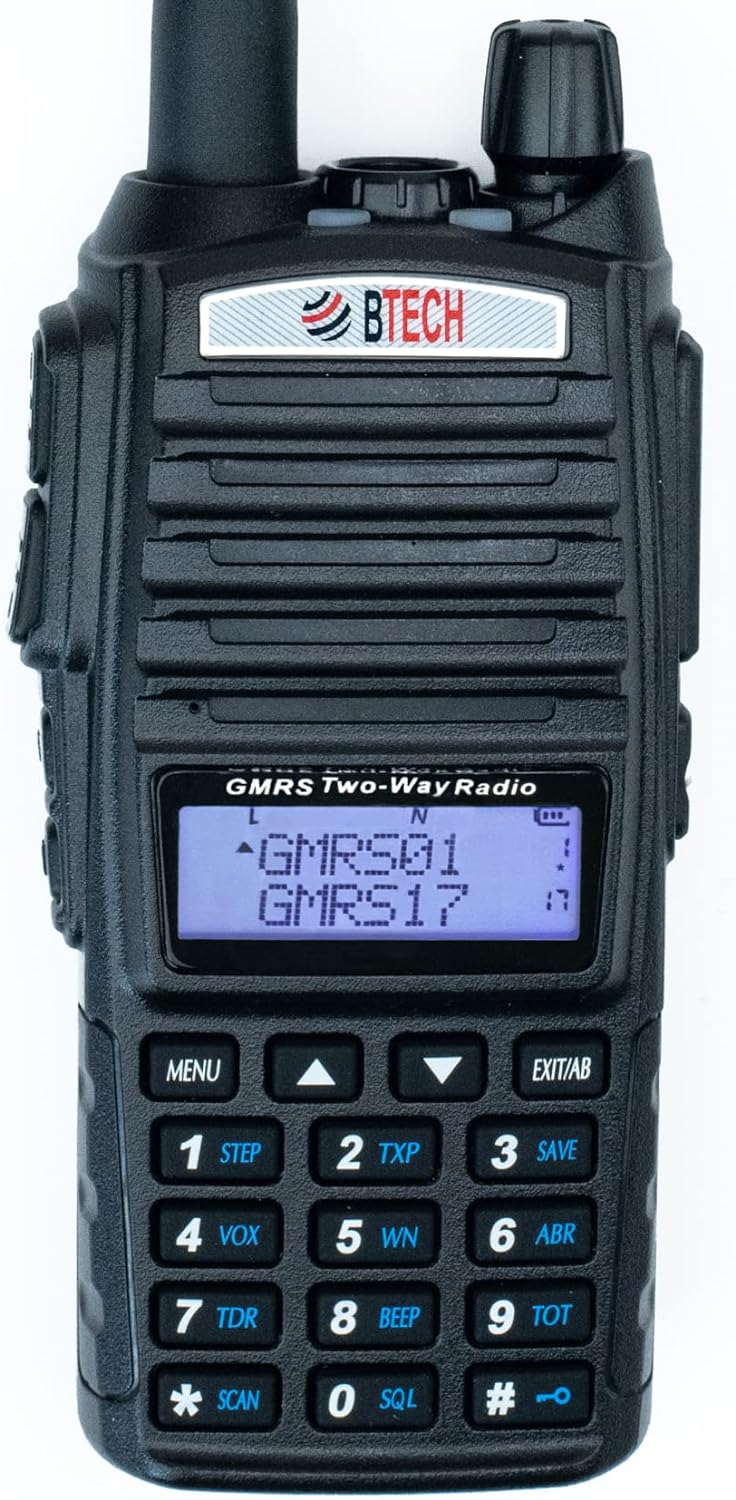 BTECH GMRS-V2 5W 200 Fully Customizable Channels GMRS Two-Way Radio. USB-C Ch...