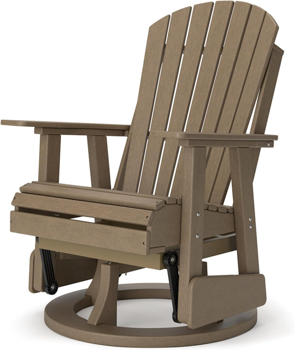 Signature Design by Ashley Hyland Wave Contemporary Swivel Glider Adirondack ...