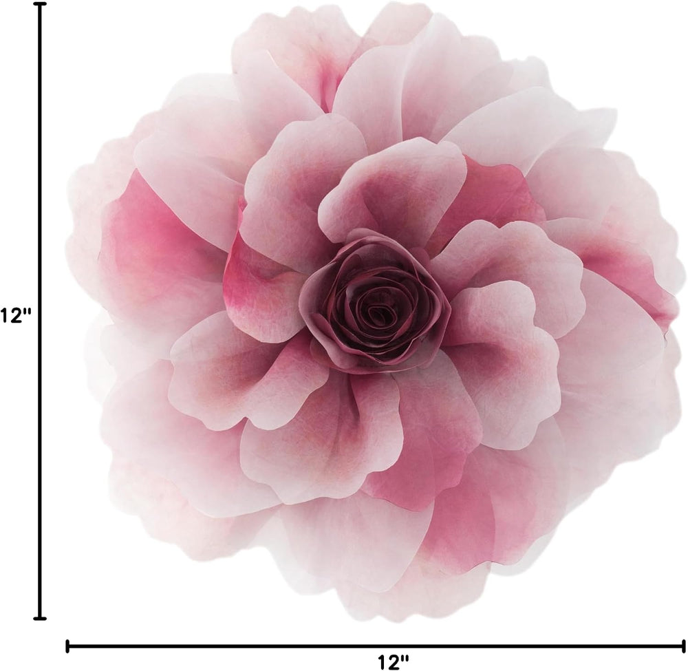 OiseauVoler 3D Peony Flower Decorative Throw Pillow with Insert Included