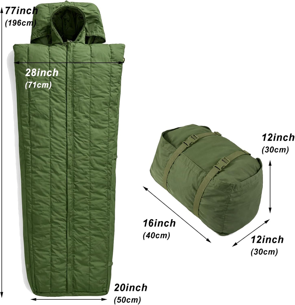 MT British Army Pattern 1958 Style Sleeping Bag with Compression Sack