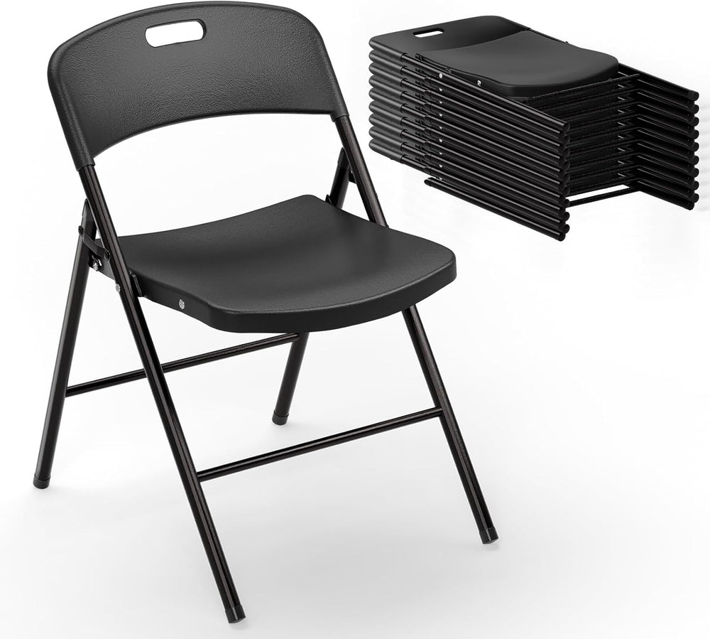 VINGLI Folding Chairs, Plastic Foldable Chair, Capacity up to 350 lbs, Portab...