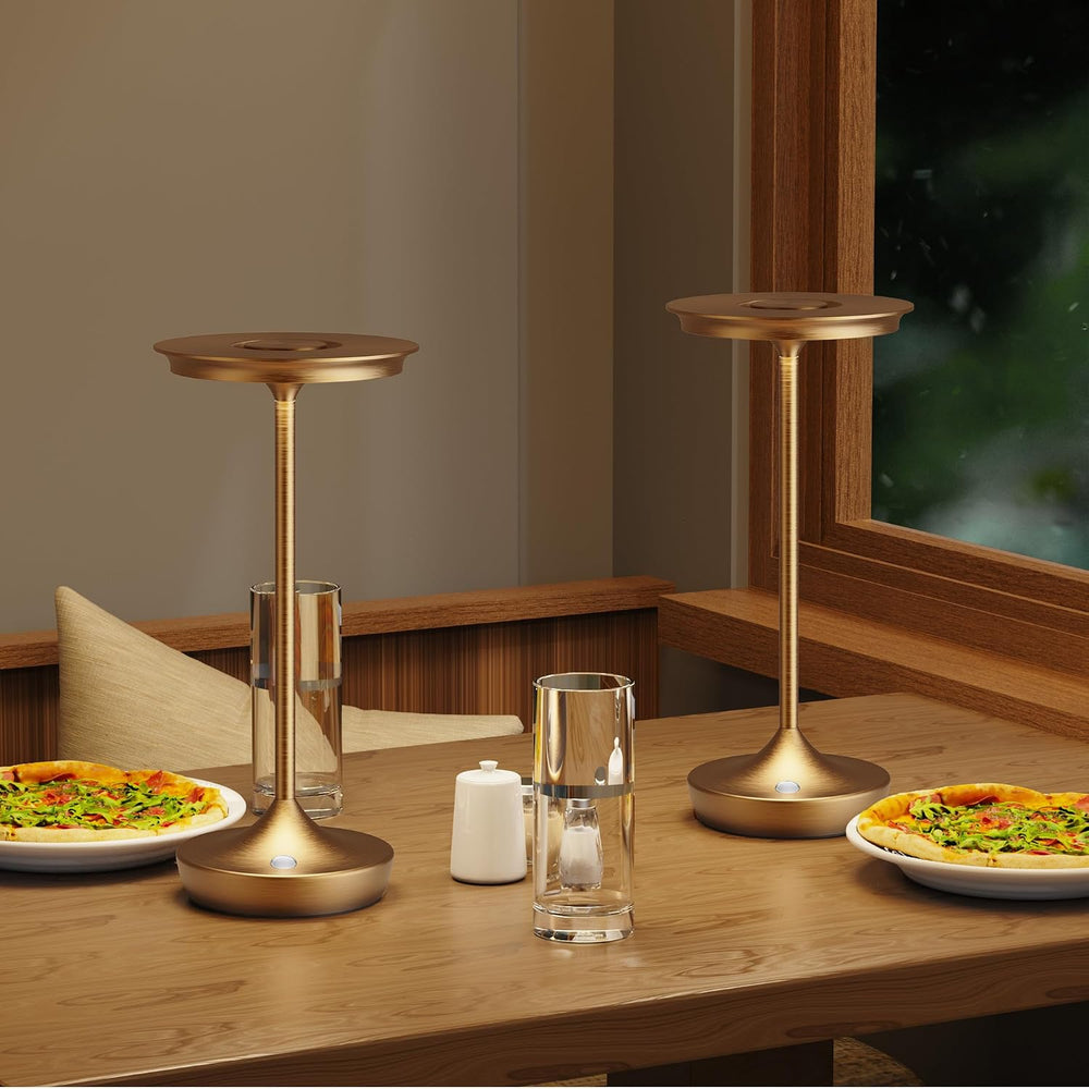 LED Rechargeable Cordless Outdoor 6000mAh Battery Table Lamp 2Pack Bronze