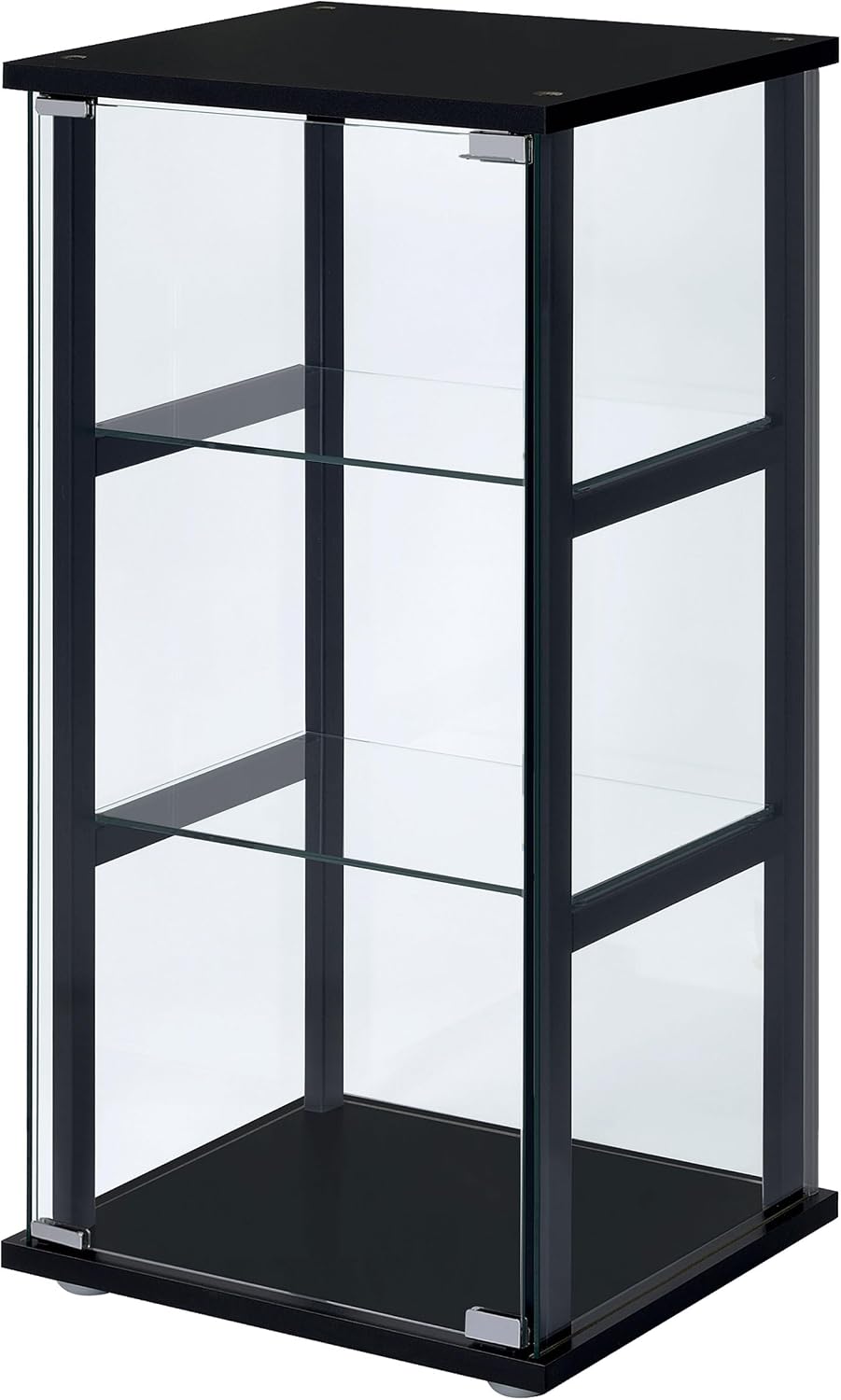 Coaster Cyclamen 17-Inch Curio Cabinet with Storage, Black 950179