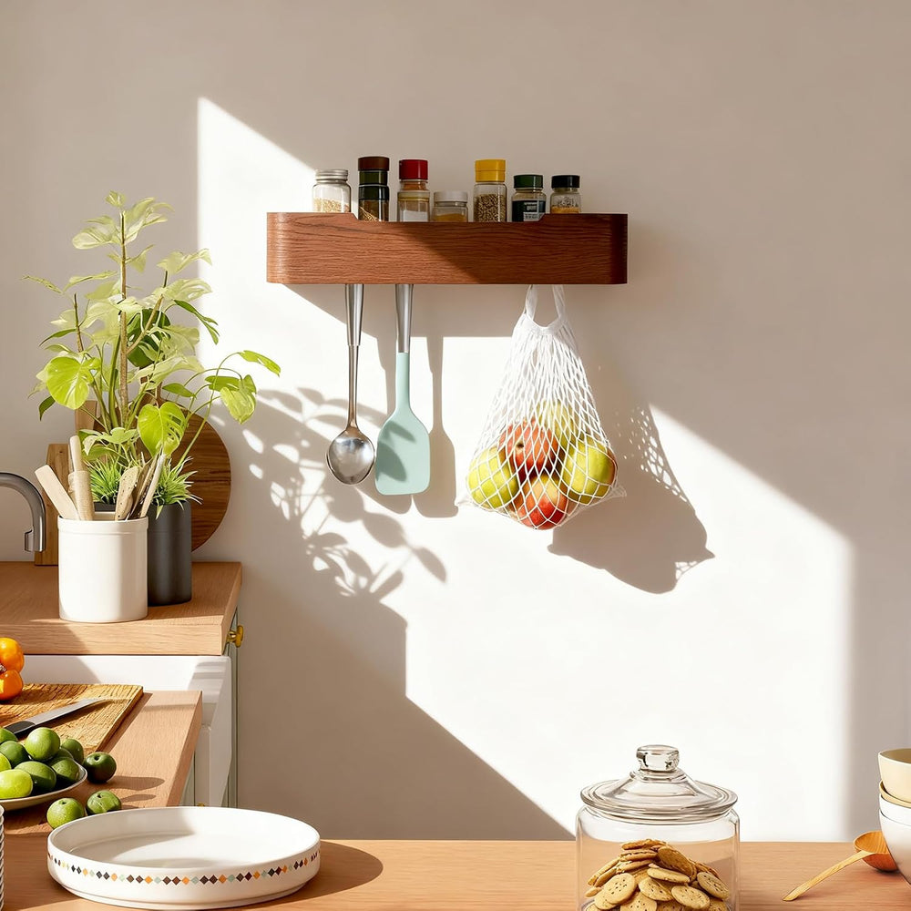 Coat Rack Wall Mount with Shelf Entryway Shelf Modern Key Holder Hanger Wall ...