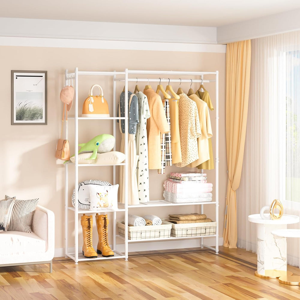 Neprock Clothing Racks for Hanging Clothes with Shelves, Portable Closet Syst...