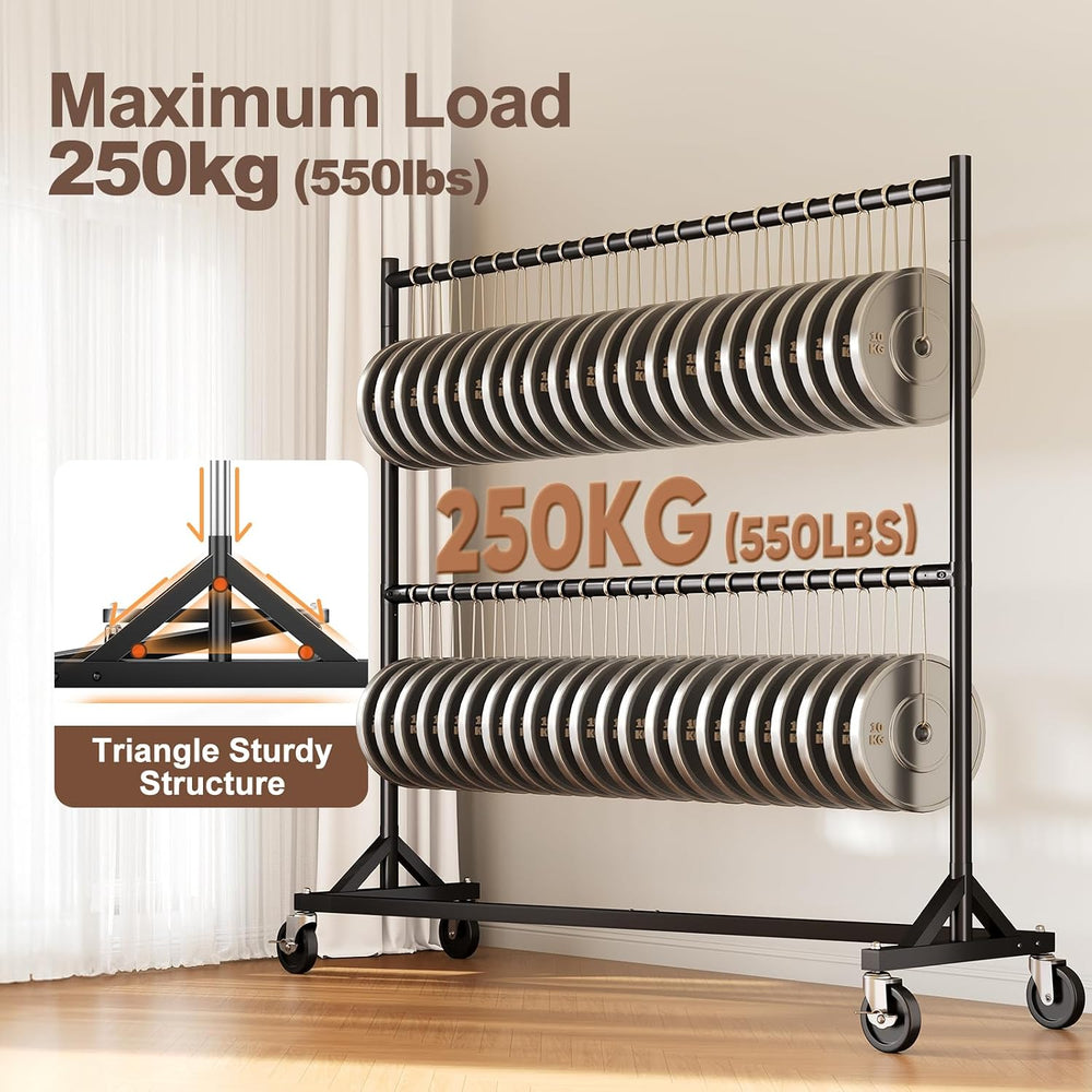 HOKEEPER Z Rack, Clothes Rack Hold 550LB Adjustable Height Black 2 Packs