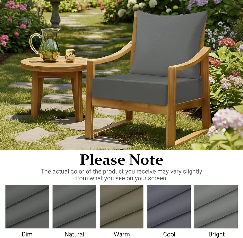 downluxe 22x22 Outdoor Chair Cushions, Waterproof Fade Resistant Patio Furnit...