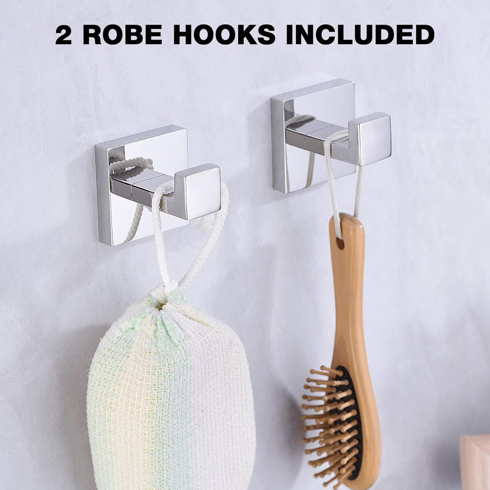 TRUSTMI Chrome 5-Piece Bathroom Hardware Set Wall Mount
