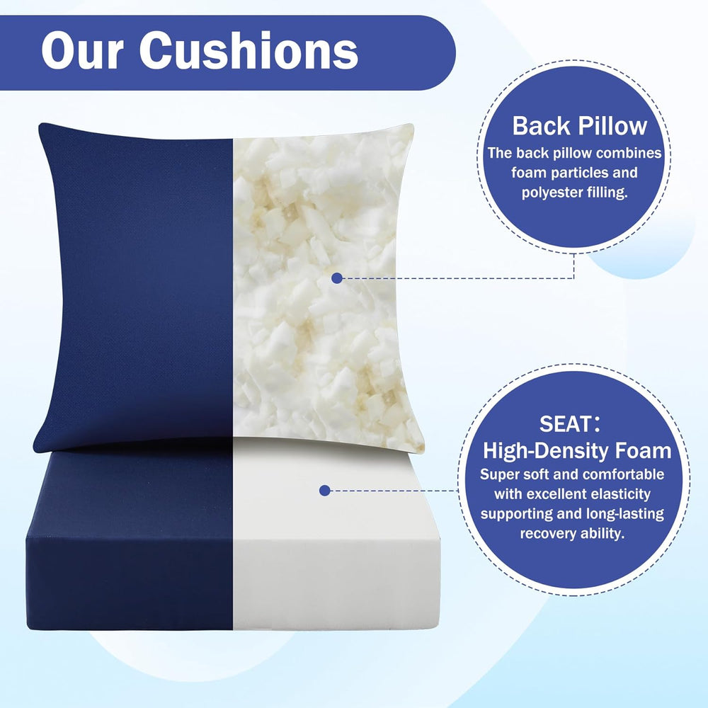 IASEAHK Outdoor Chair Cushions, 24 x 24 Inch Outdoor Cushion for Patio Furnit...