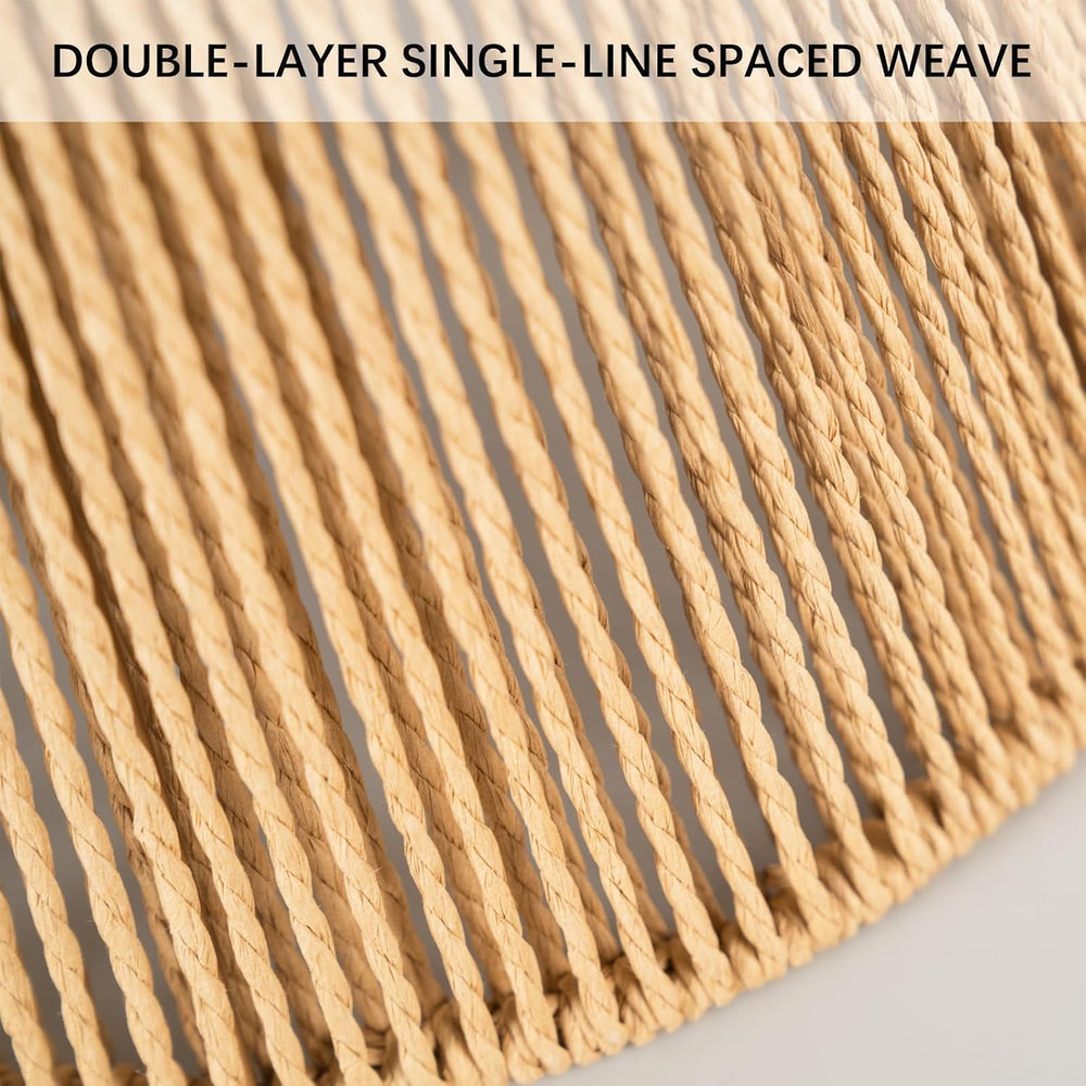 Boho Rattan Lamp Shade Small Bell Lampshade 6" Top X 10" Bottom X 7...