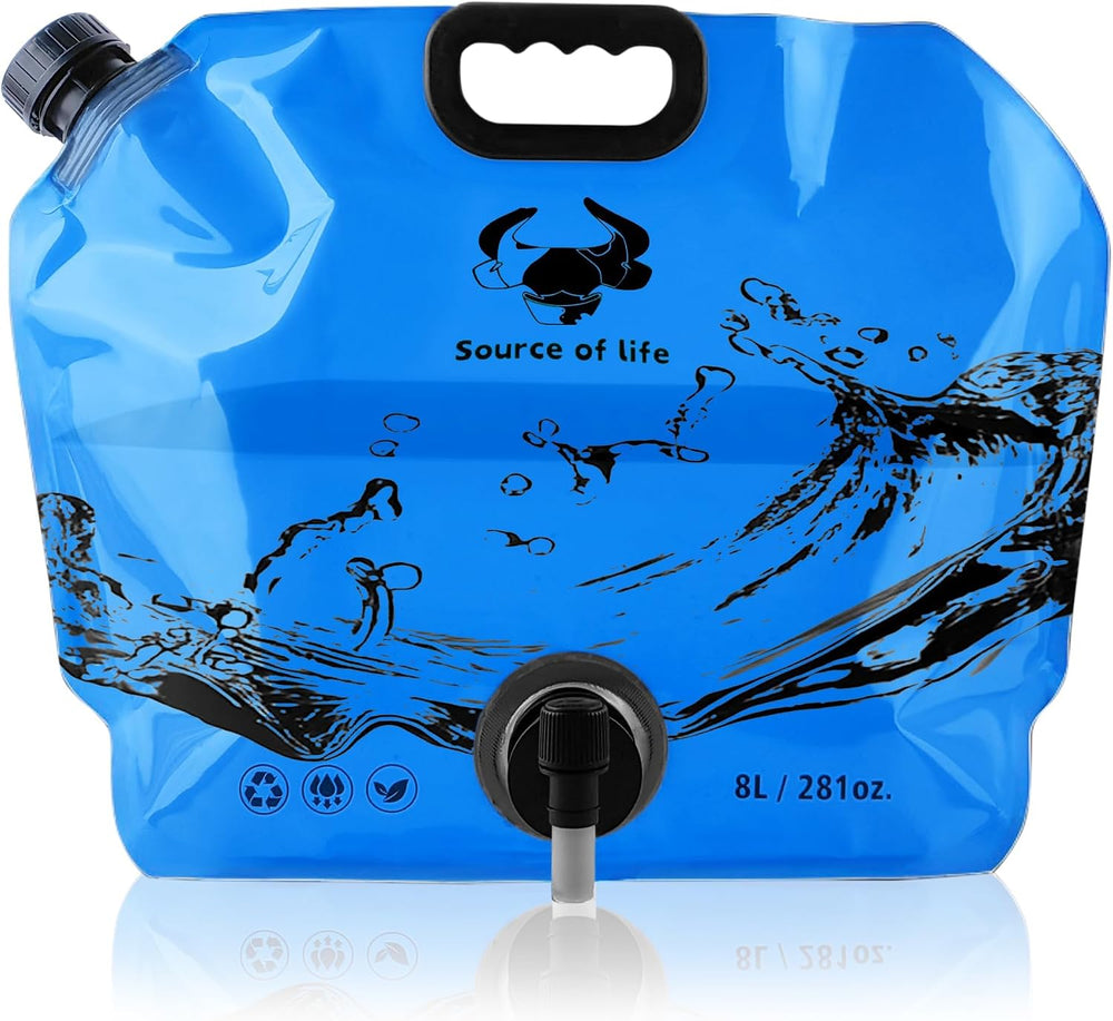 Water Jug Camping 2.1 Gallon Collapsible with Spigot, BPA Free Portable Water...
