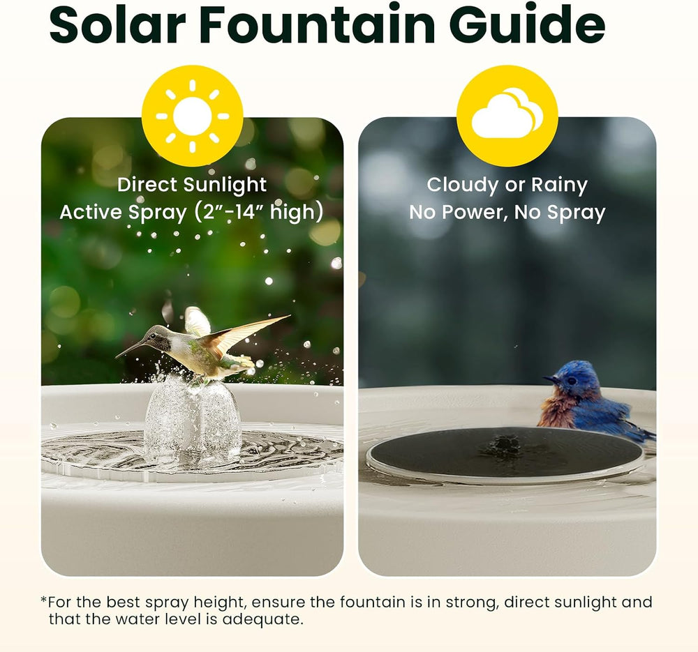 Birdfy Smart Bird Bath with Camera, Solar Powered & Fountain, 2K AI Camera