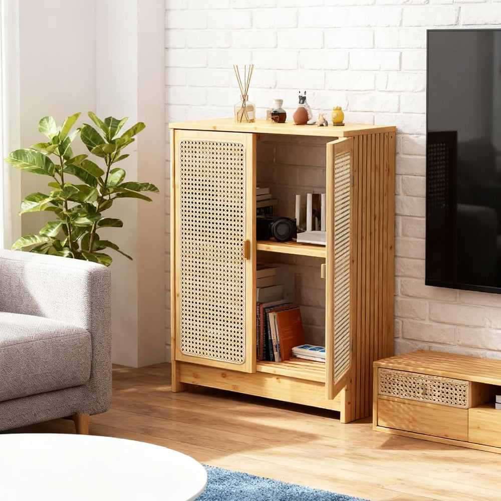 Jueraori WiFi Router Storage Cabinet with Adjustable Shelves, No Back Panel