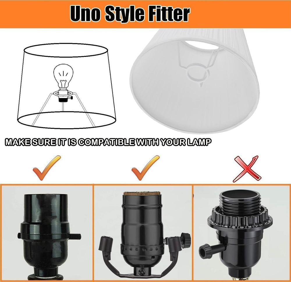 Uno Lamp Shade,Drum Pleated Lamp Shades 5" Top x 9" Bottom x 7"...