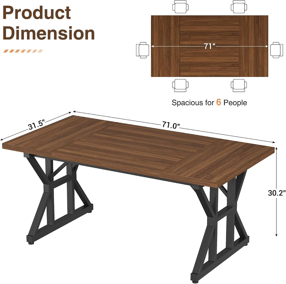 YOUDENOVA 71 Inch Executive Desk, Large Computer Office Desk Workstation with...