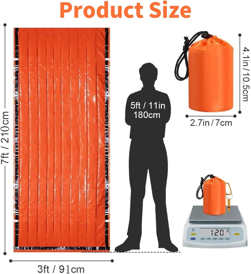 Emergency Sleeping Bag with Whistle, Portable Emergency Survival Bag, Lightwe...