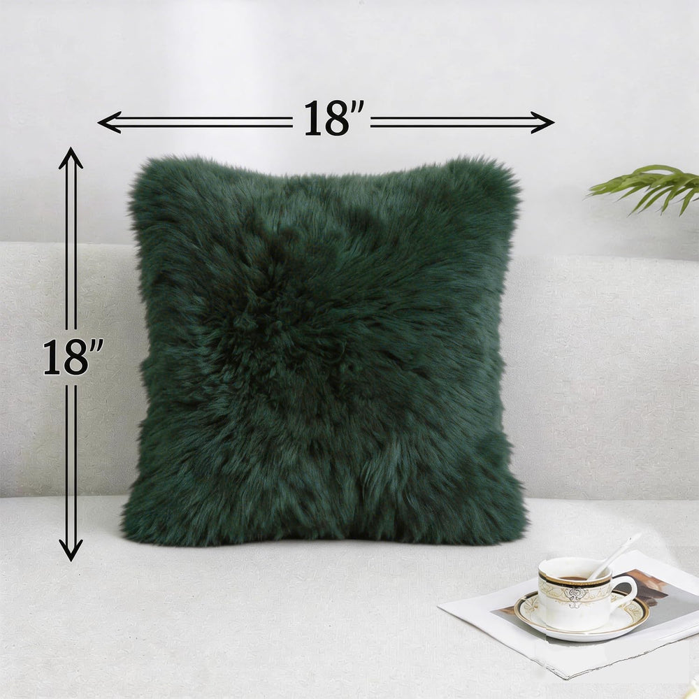 Luxury Soft Fur Sheepskin Fleece Cushion Cover Pillowcase Decorative Throw Pi...
