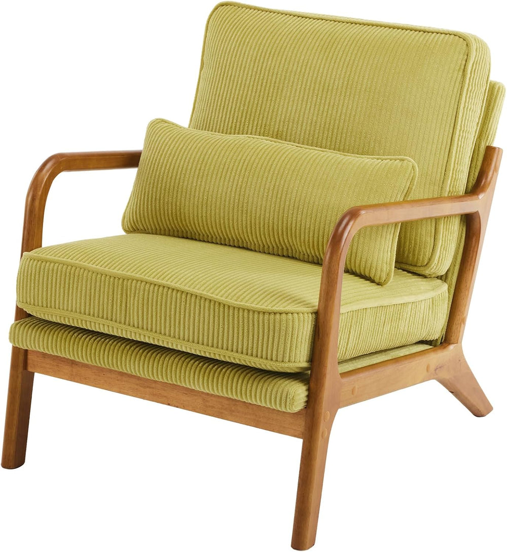 Karl home Mid-Century Modern Accent Reading Chair, Green