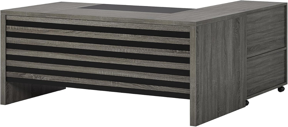 Tribesigns 62.2" L-Shaped Executive Desk with Mobile File Cabinet